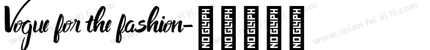 Vogue for the fashion字体转换